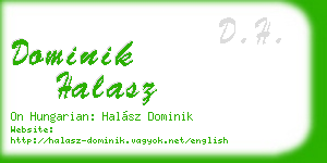 dominik halasz business card