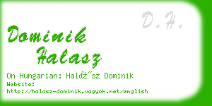 dominik halasz business card